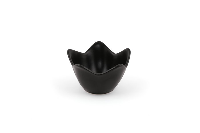 Hermia Juego de 6 Cuencos de Cerámica Negro Mate 270 ml